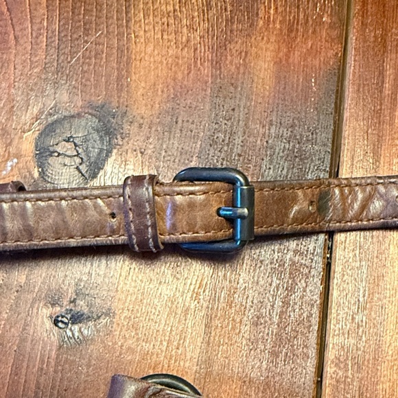 Frye Tan Leather Shoulder Saddle Bag - Picture 7 of 11